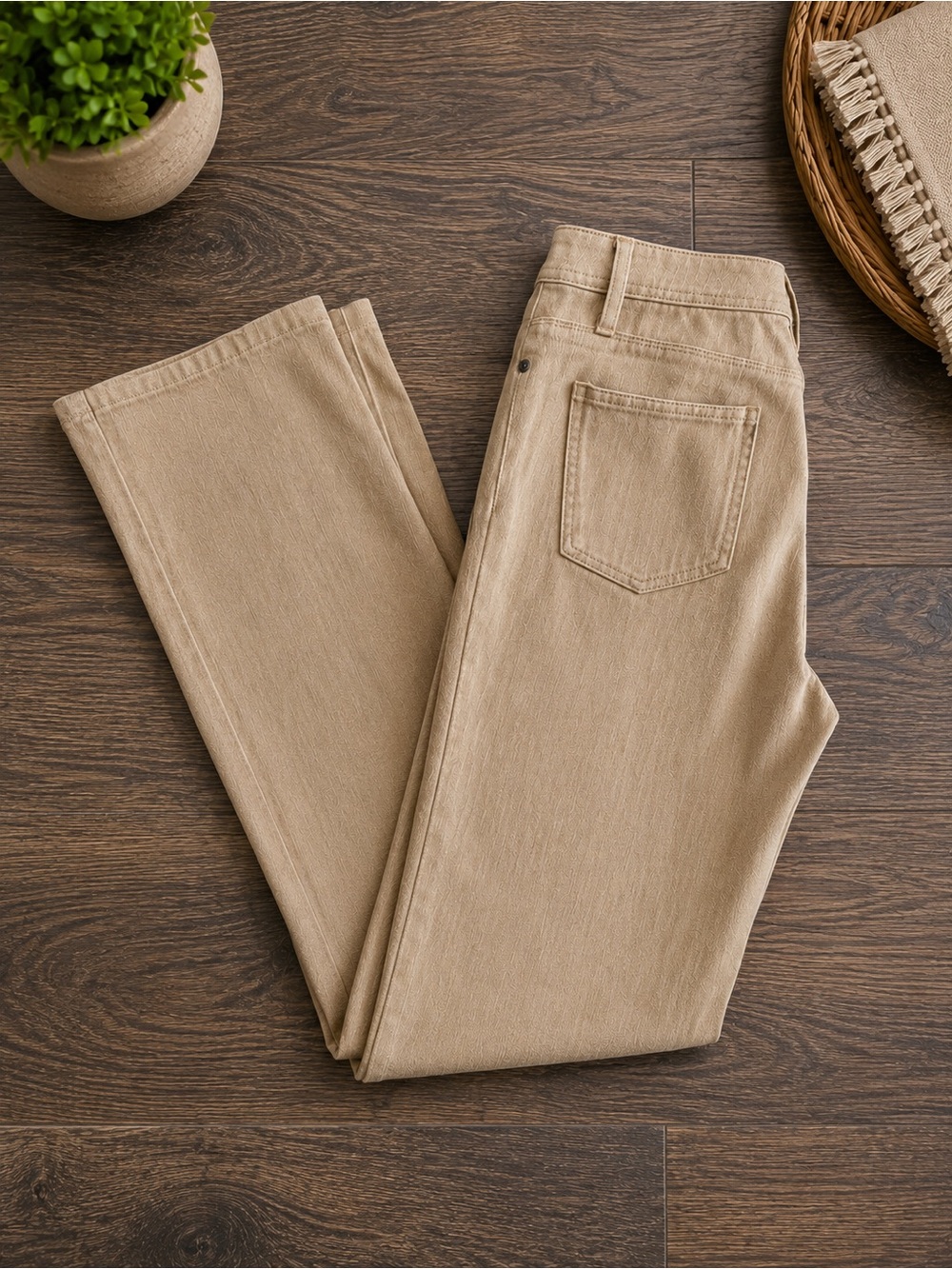 Coldwater Creek Straight Leg Pants in Tan